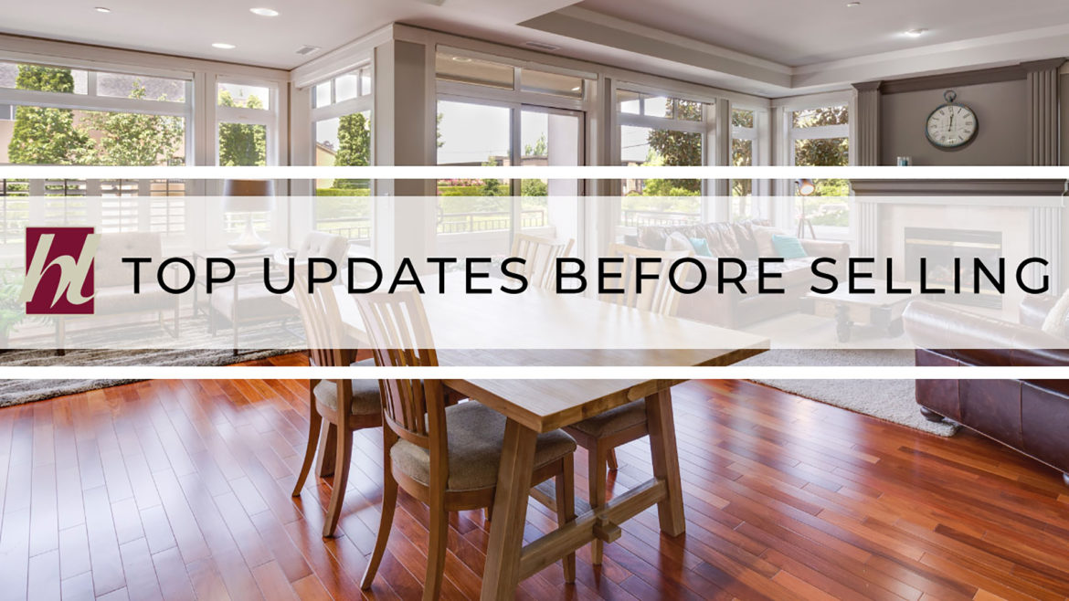 A House Lift blog banner features a modern open concept living room and text "Top Updates Before Selling"